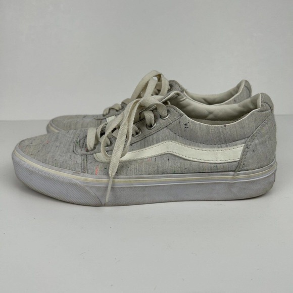 Vans Shoes Womens 7.5 Off The Wall Old Skool Sneaker 500714 Gray Canvas Lace Up - Picture 7 of 12